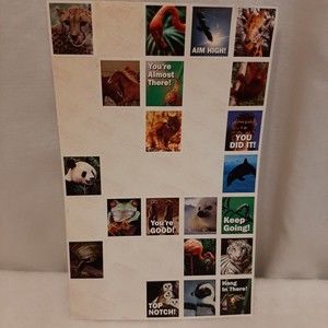 Vintage Sticker Highlights For Children Wild Animals 21 Stickers Panda Owls Frog